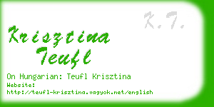 krisztina teufl business card